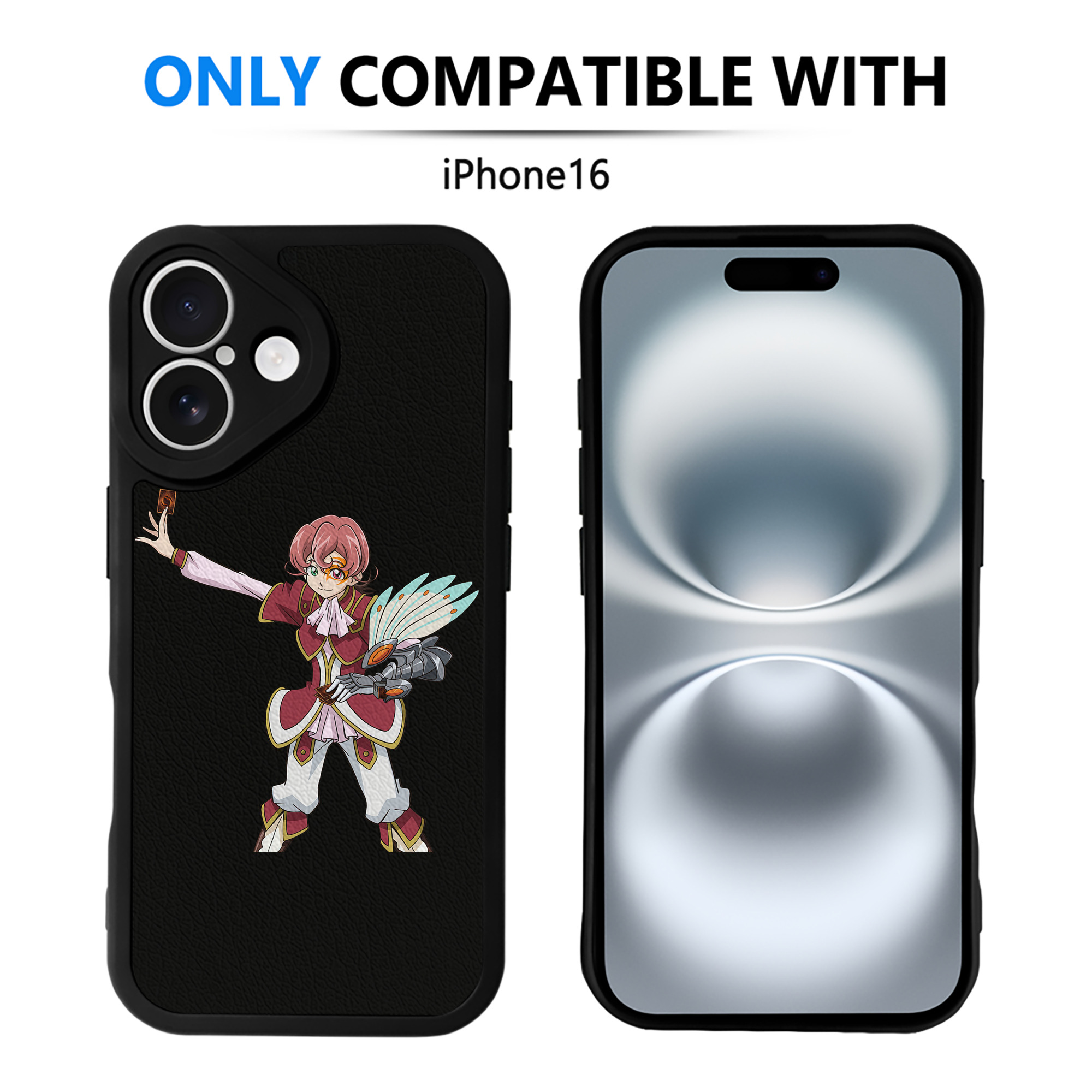 遊☆戯☆王 Yu-Gi-Oh! 【iPhone 16シリーズ対応】シリコンスマホケース（レザー調） 材質：シリコン